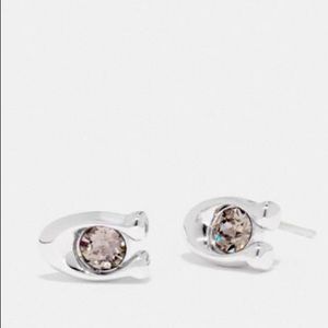 Coach Swarovski Crystal Stud Earrings